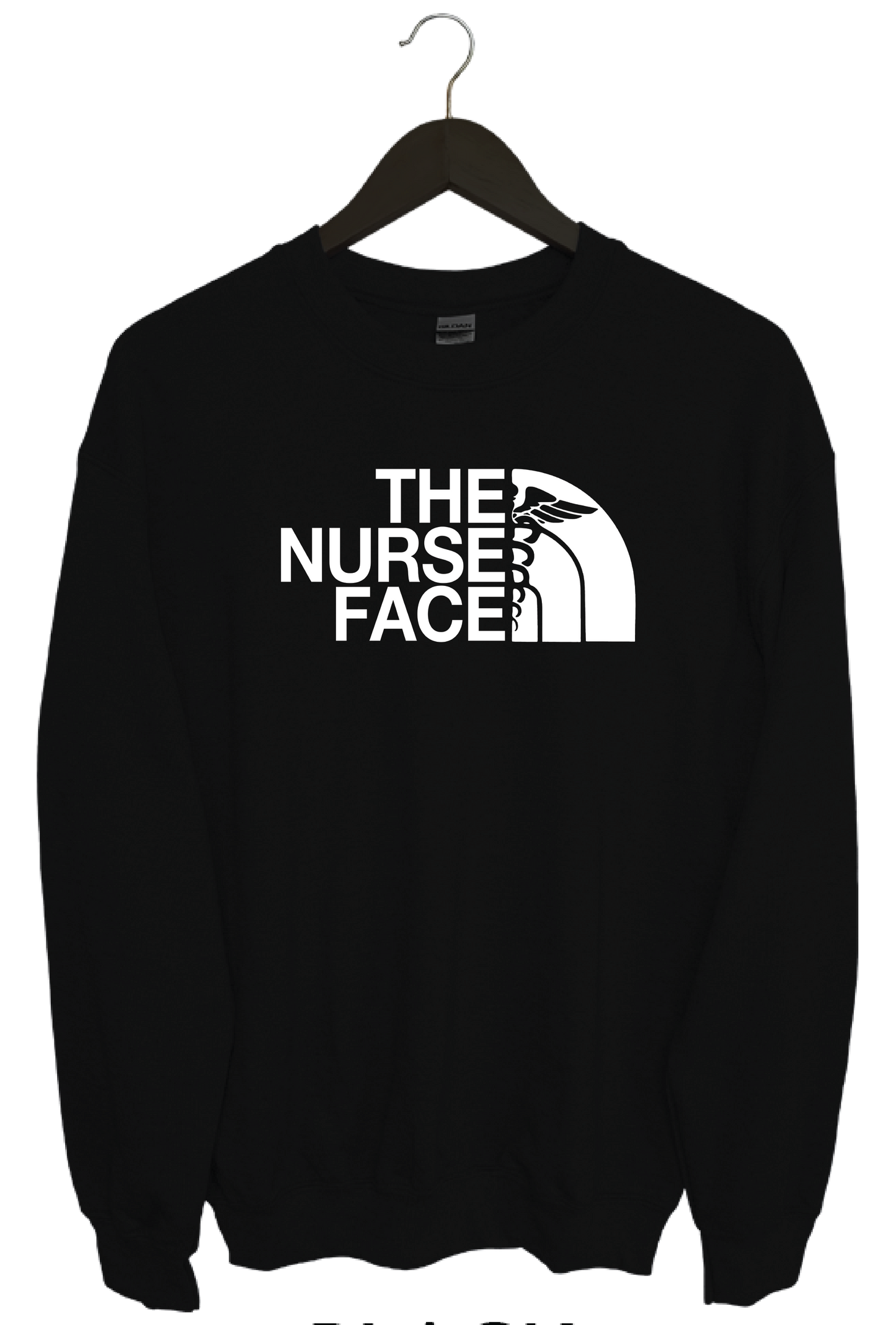 the nurse face crewneck sweater (perfect for any healthcare professional)