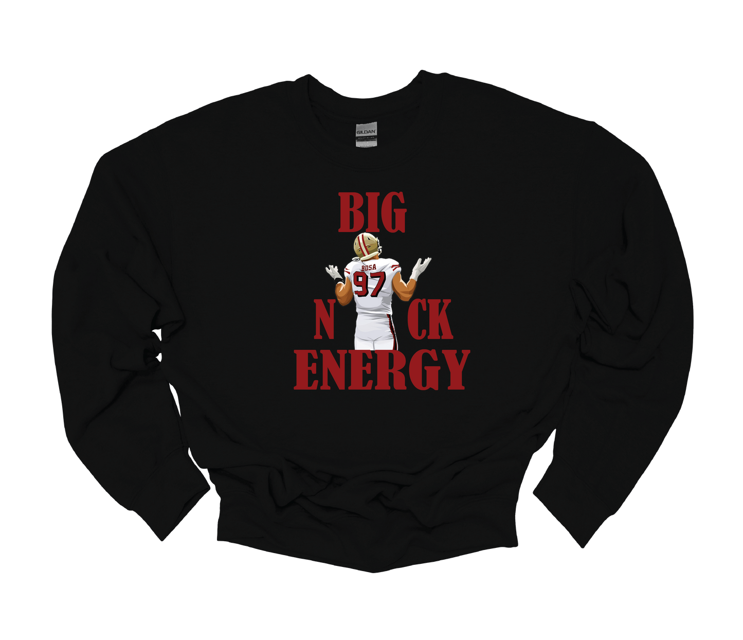 big nick energy and talk to me purdy 49ers crewneck