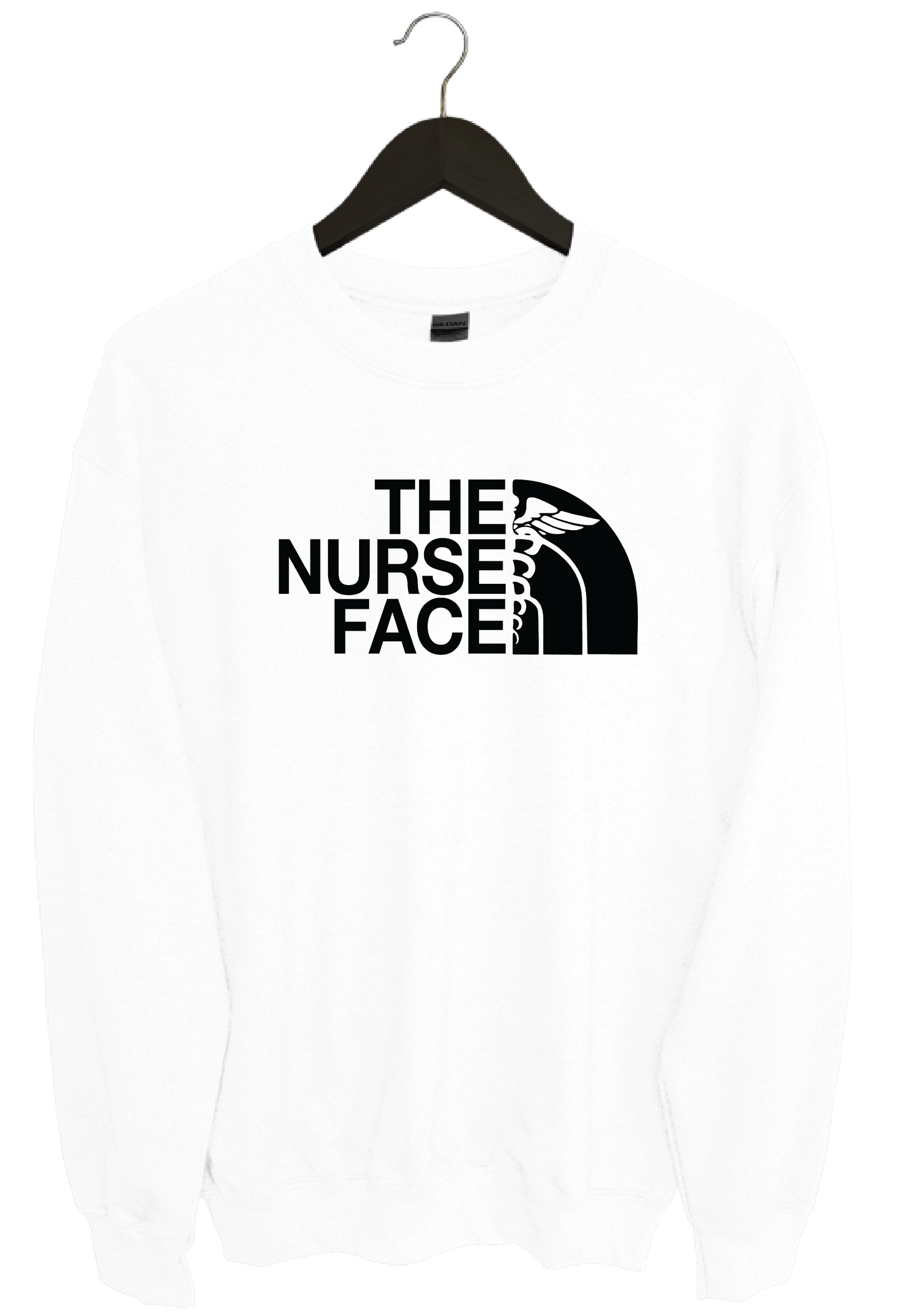 the nurse face crewneck sweater (perfect for any healthcare professional)