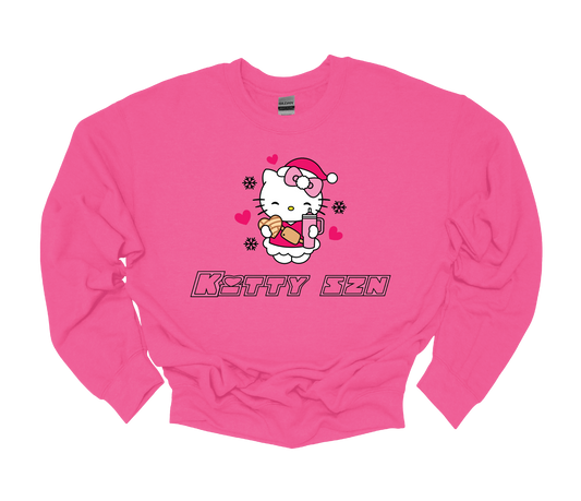 (kitty season) crew neck sweater