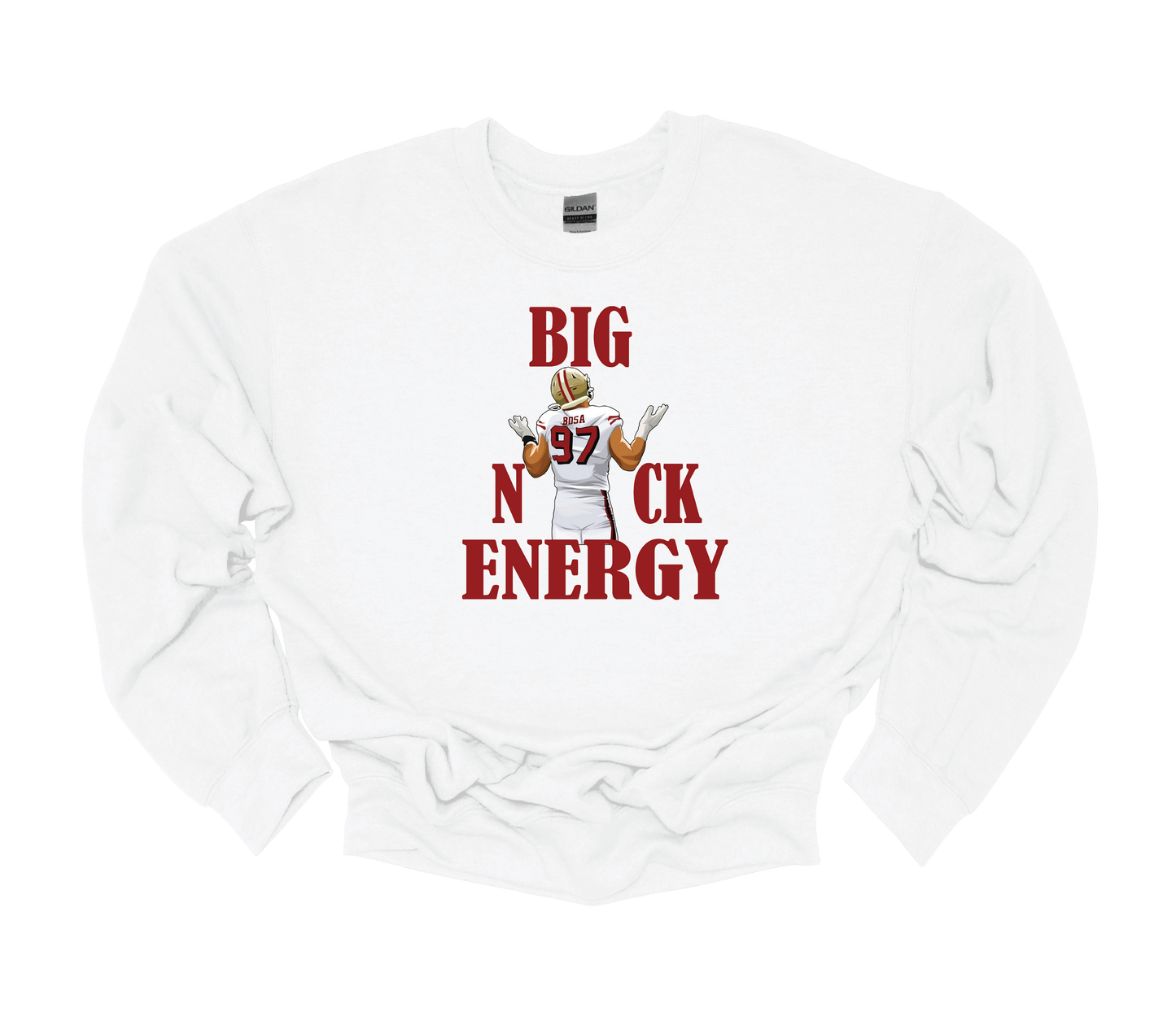 big nick energy and talk to me purdy 49ers crewneck